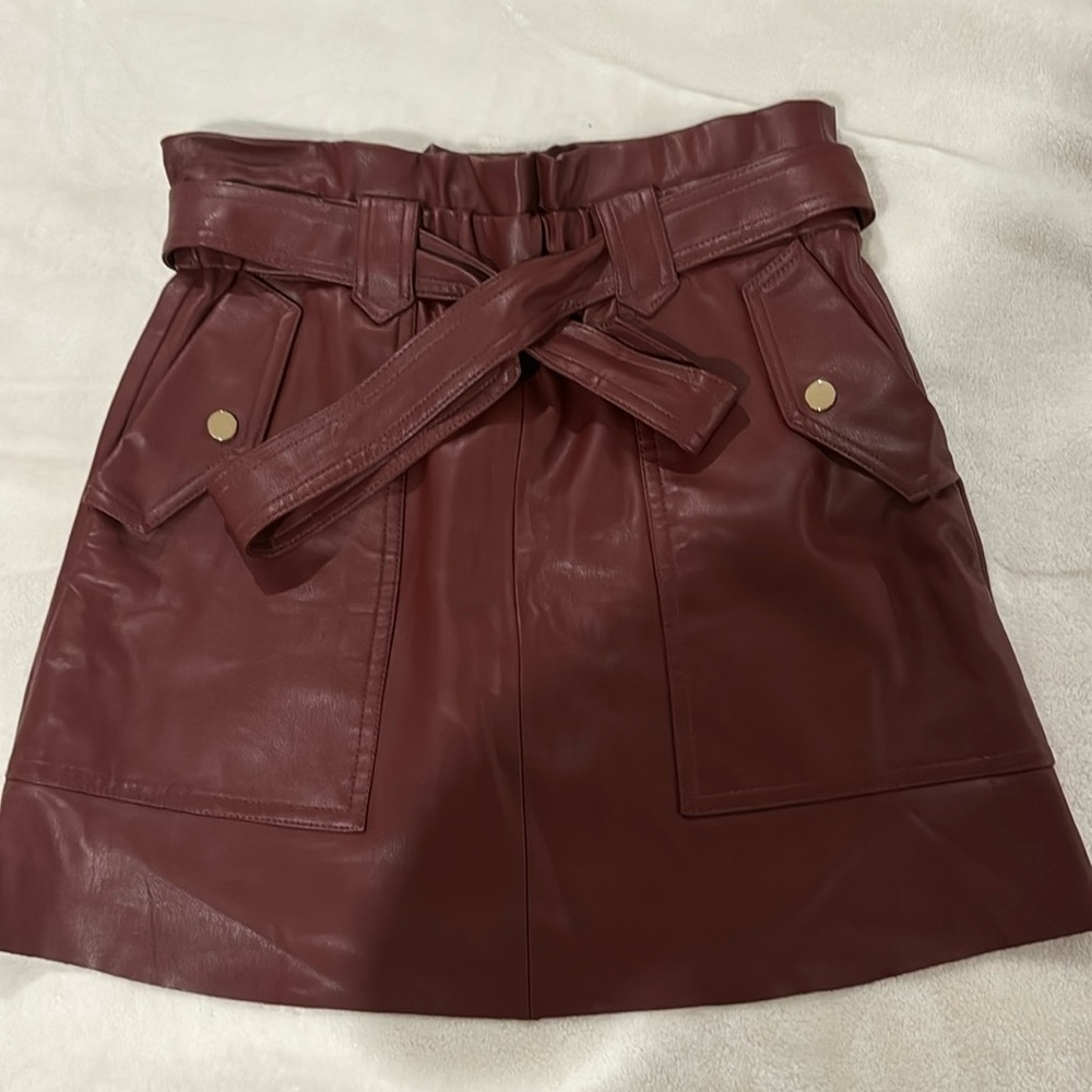 Zara leather skirt
